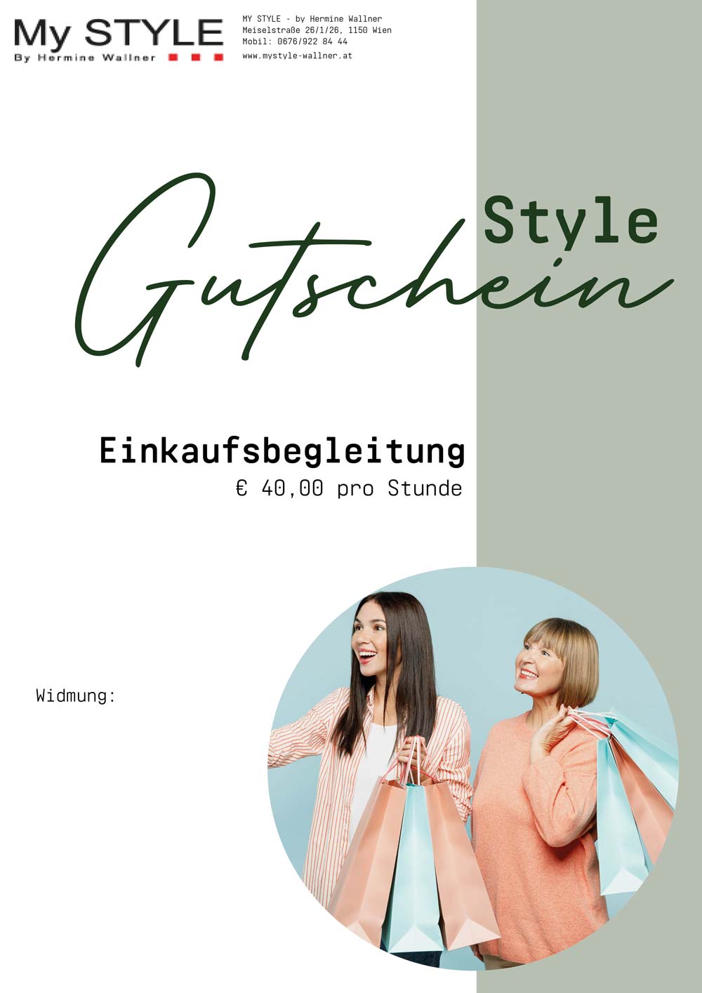 Gutschein Einkaufsbegleitung