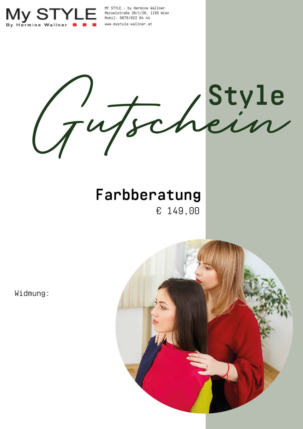 Gutschein Farbberatung